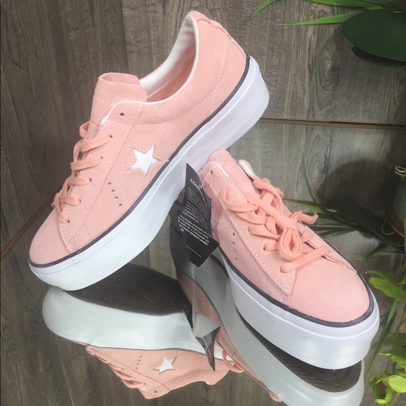 converse white & gold all star coral craft pu ox trainers